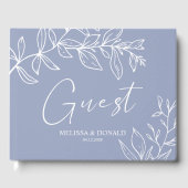 Livre D'or Fleurs de périwinkle Mariage Boho simple (Recto)