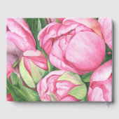 Livre D'or Fleurs de pivoines 90e fête d'anniversaire (Verso)