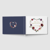 Livre D'or Fleurs de Royale Bourgogne Rose Navy Mariage (Complet)