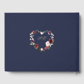 Livre D'or Fleurs de Royale Bourgogne Rose Navy Mariage (Verso)