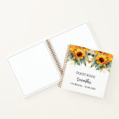 Livre d'or fleurs de soleil d'anniversaire aquarel (Intérieur)