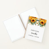 Livre d'or fleurs de soleil d'anniversaire aquarel (Intérieur)