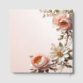 Livre d'or Fleurs Décoratives Roses et Blanches (Verso)