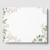 Livre D'or Fleurs Délicates Et Feuilles Eucalyptus (Verso)