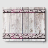 Livre D'or Fleurs, Dentelles et fer à cheval, Ruban violet (Verso)