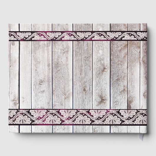 Livre D'or Fleurs, Dentelles et fer à cheval, Ruban violet (Verso)