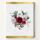 Livre d'or Fleurs d'hiver rouges et blanches (Dos)