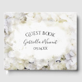 Livre D'or Fleurs d'hydrangée blanche Mariage d'aquarelle (Recto)