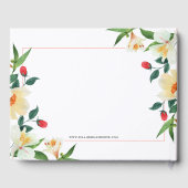 Livre D'or Fleurs estivales en gras frise rouge et blanche (Verso)