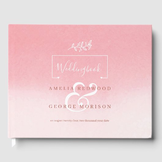 Livre D'or Fleurs Et Cadre Avec Coeurs (Recto)