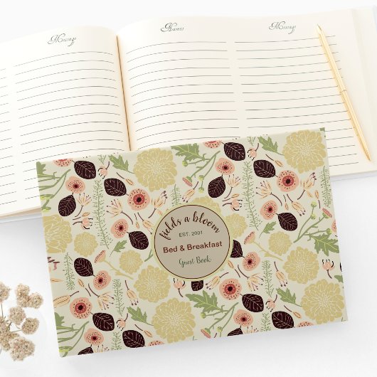Livre D'or Fleurs Feuille Location de vacances Chambres d'hôt