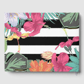 Livre D'or Fleurs florales tropicales Feuilles Blancs noirs (Verso)