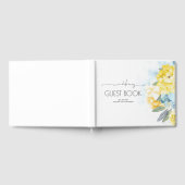 Livre D'or Fleurs Jaunes Dusty Blue Greenery Mariage (Complet)