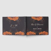 Livre D'or Fleurs orange Mariage élégant (Complet)