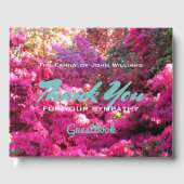 Livre D'or Fleurs personnalisées dans le Merci de la Sympathi (Recto)