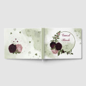 Livre D'or fleurs rose et cabernet verdure (Complet)