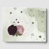 Livre D'or fleurs rose et cabernet verdure (Verso)