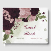 Livre D'or fleurs rose et cabernet verdure (Recto)