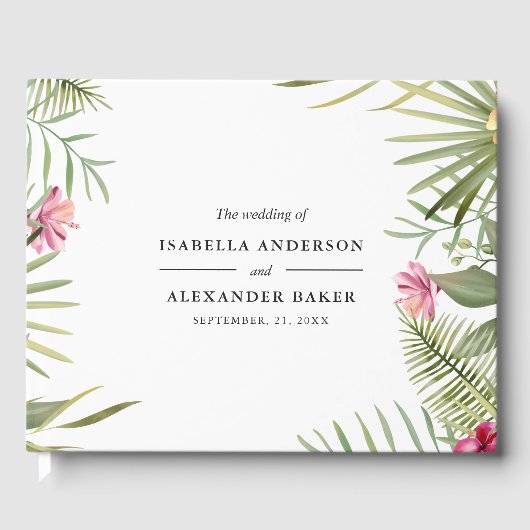 Livre D'or Fleurs rose et jaune (Recto)