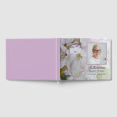 Livre D'or Fleurs roses blanches Célébration des funérailles  (Complet)