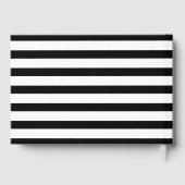 Livre D'or Fleurs roses, rayures modernes mariage à fleurs (Verso)