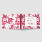 Livre D'or Fleurs rouges d'aquarelle simples (Complet)