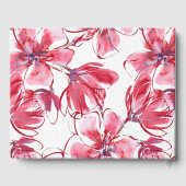 Livre D'or Fleurs rouges d'aquarelle simples (Verso)