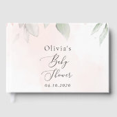 Livre D'or Fleurs Rouges, Fleurs Roses, Boho, Baby shower (Recto)