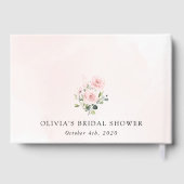 Livre D'or Fleurs Rouges, Fleurs Roses, Boho, Fête des mariée (Verso)