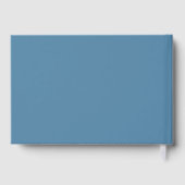 Livre d'or Fleurs sauvages Bohème Bleu pastel doré (Verso)