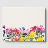 Livre D'or Fleurs sauvages d'aquarelle violet Mariage violet (Verso)