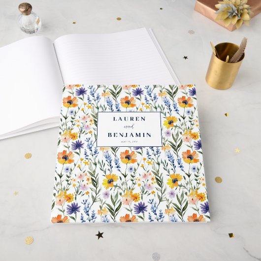 Livre D'or Fleurs Sauvages Joyeuses (Recto ouvert)