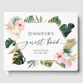 Livre d'or Fleurs Tropicales Baby Shower Mariée (Recto)
