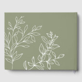 Livre D'or Fleurs vertes Sage Simple Mariage Boho (Verso)