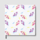 Livre D'or Fleurs Vintages violettes jaunes (Recto)