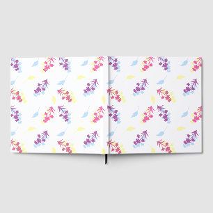 Livre D'or Fleurs Vintages violettes jaunes
