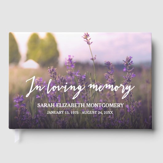 Livre D'or Fleurs violettes dans la mémoire aimante (Recto)