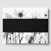 Livre D'or Fleurs X-Ray B&W Mariage personnalisé (Verso)