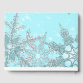 Livre D'or Flocons de neige bleu argenté Merveilleux hiver (Verso)