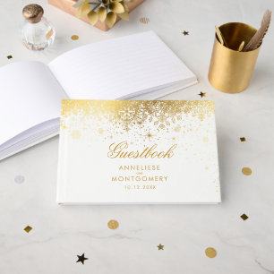 Livre D'or Flocons de neige élégants blancs et or