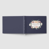 Livre D'or Floral antique | Blush & Navy Mariage (Complet)