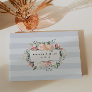 Livre D'or Floral antique Nimbus Grey Stripe Mariage