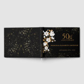 Livre D'or Floral Black Gold 50e anniversaire Mariage (Complet)