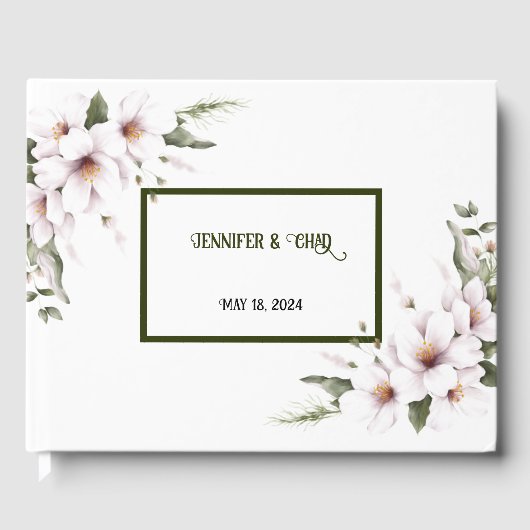 Livre d'or floral blanc (Recto)