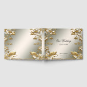 Livre d'or floral blanc Ornate (Complet)