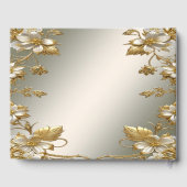 Livre d'or floral blanc Ornate (Verso)