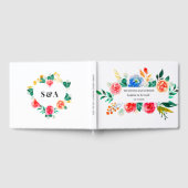 Livre D'or Floral blanc rouge mariage (Complet)