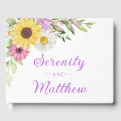 Livre D'or Floral Boho Sunflower Daisy Wildflowers Wedding (Recto)