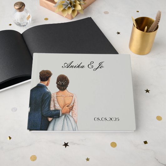 Livre D'or Floral Botanical wedding (Recto ouvert)