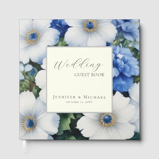 Livre D'or Floral Chic Simple Minimalist Modern Plain Wedding (Recto)